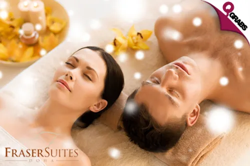 For QR280 Indulge with a Deep Tissue Massage OR Relaxing Massage for TWO, PLUS Fun at the Pool and Wet Area at Fraser Suites! (QR1100 Value)